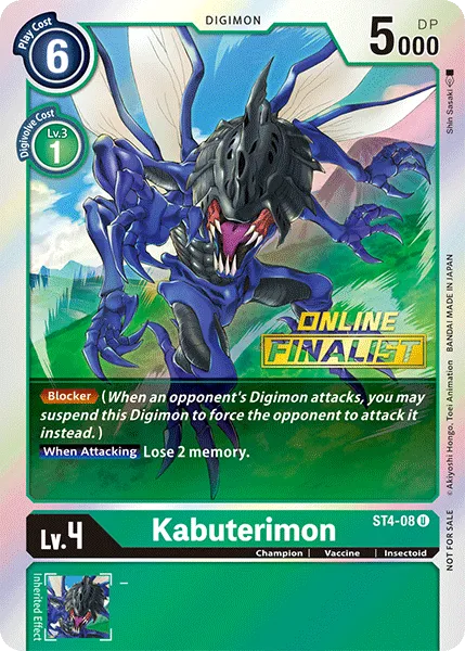 Kabuterimon &mdash; Digimon Card Game card