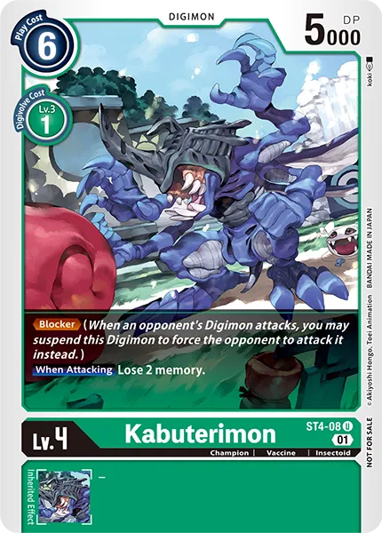 Kabuterimon &mdash; Digimon Card Game card