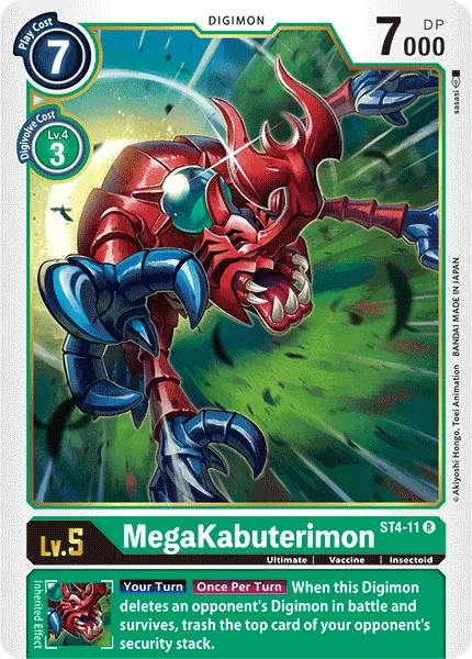 MegaKabuterimon &mdash; Digimon Card Game card
