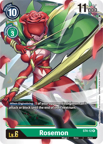 Rosemon &mdash; Digimon Card Game card