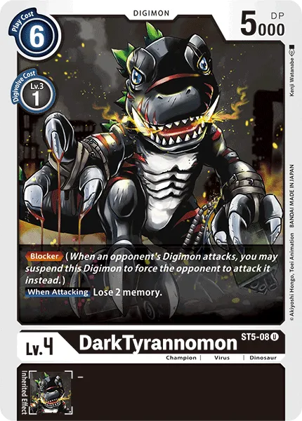 DarkTyrannomon &mdash; Digimon Card Game card