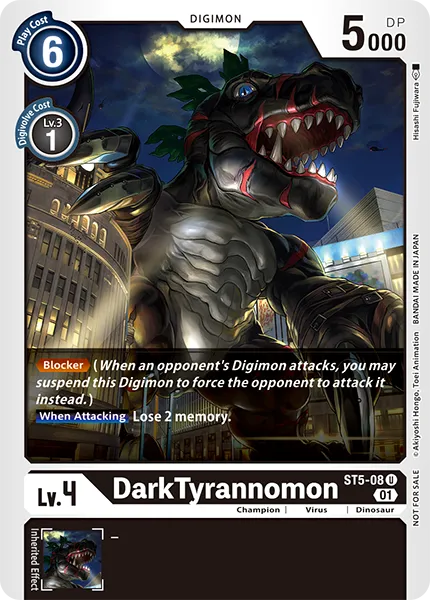 DarkTyrannomon &mdash; Digimon Card Game card