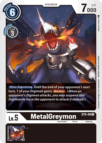 MetalGreymon &mdash; Digimon Card Game card