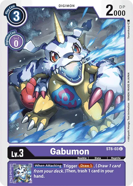 Gabumon &mdash; Digimon Card Game card