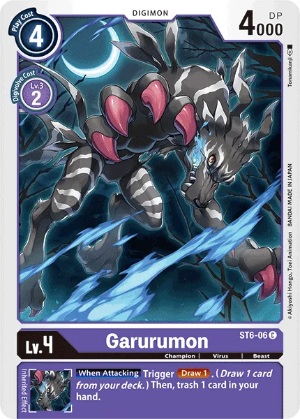 Garurumon &mdash; Digimon Card Game card