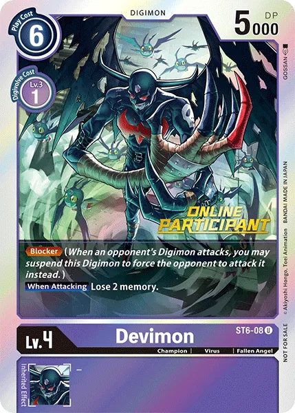 Devimon &mdash; Digimon Card Game card
