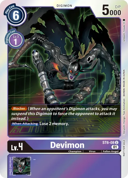 Devimon &mdash; Digimon Card Game card