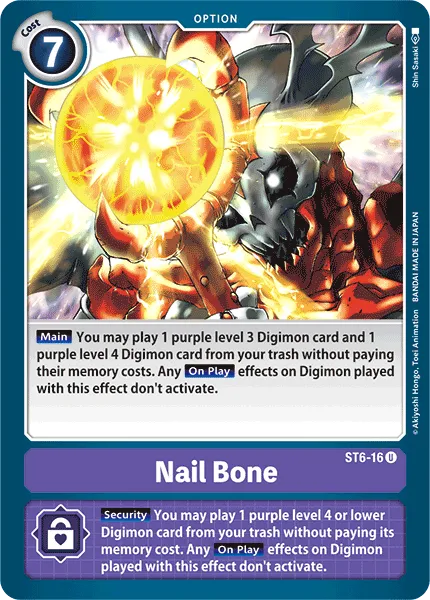 Nail Bone &mdash; Digimon Card Game card