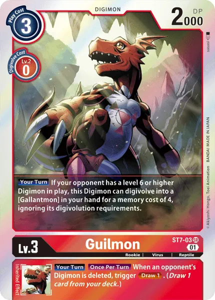Guilmon &mdash; Digimon Card Game card
