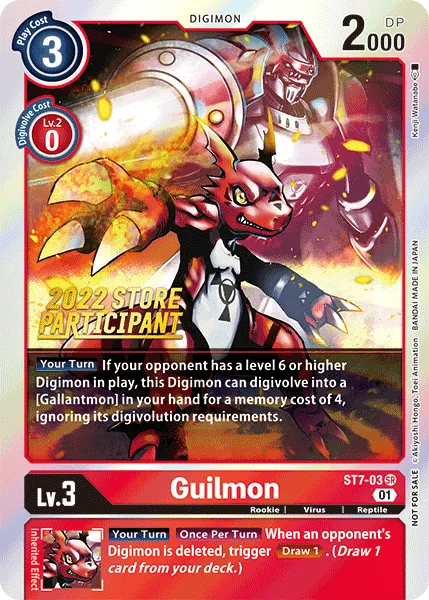 Guilmon &mdash; Digimon Card Game card