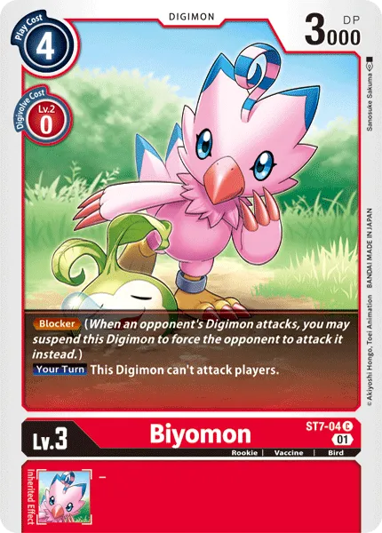 Biyomon &mdash; Digimon Card Game card