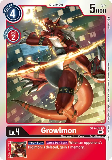Growlmon &mdash; Digimon Card Game card