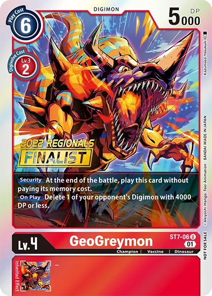 GeoGreymon &mdash; Digimon Card Game card