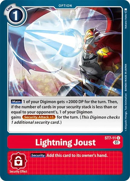 Lightning Joust &mdash; Digimon Card Game card
