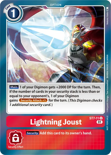 Lightning Joust &mdash; Digimon Card Game card