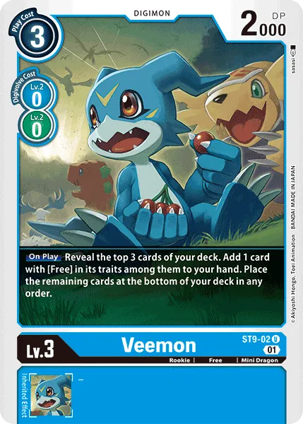 Veemon &mdash; Digimon Card Game card