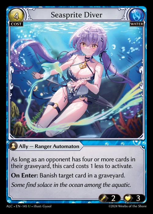 Seasprite Diver &mdash; Grand Archive TCG card