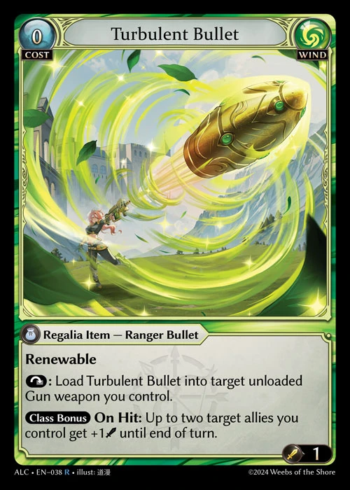 Turbulent Bullet &mdash; Grand Archive TCG card