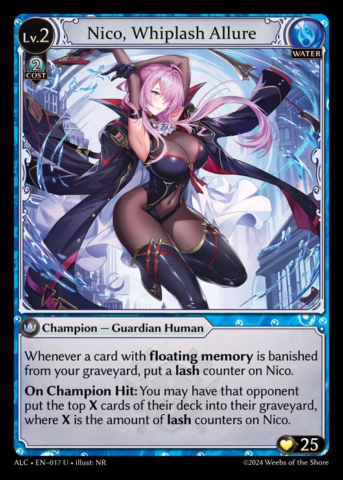 Nico, Whiplash Allure &mdash; Grand Archive TCG card