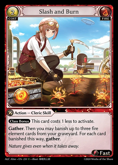 Slash and Burn &mdash; Grand Archive TCG card
