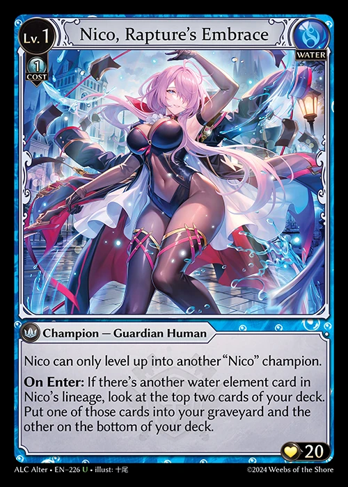 Nico, Rapture's Embrace &mdash; Grand Archive TCG card