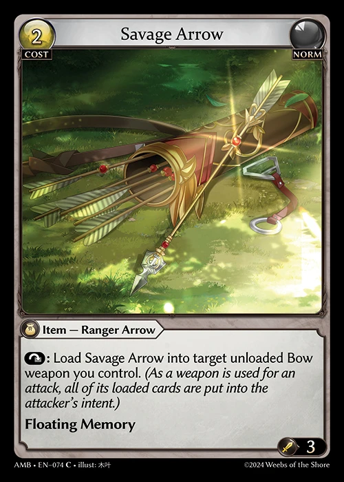 Savage Arrow &mdash; Grand Archive TCG card
