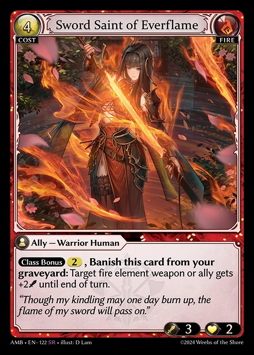 Sword Saint of Everflame &mdash; Grand Archive TCG card