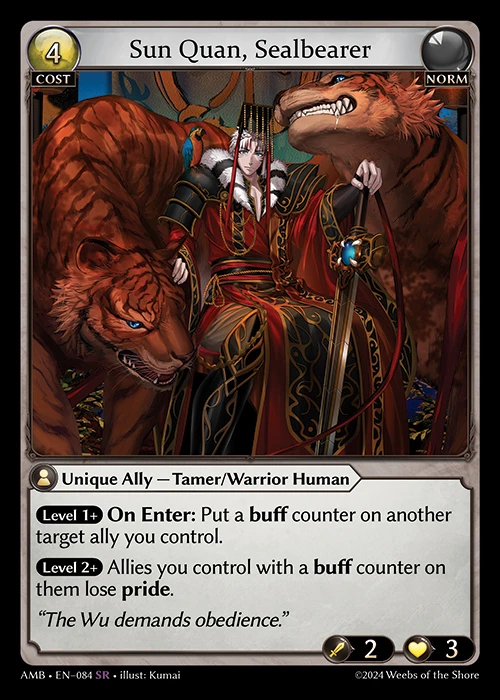 Sun Quan, Sealbearer &mdash; Grand Archive TCG card