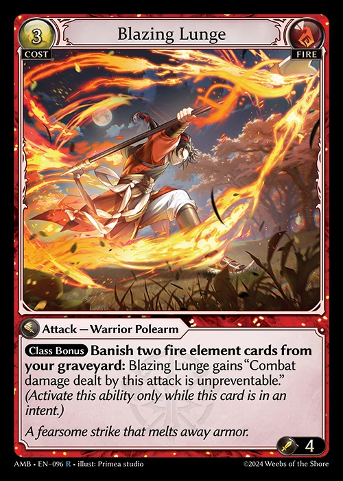 Blazing Lunge &mdash; Grand Archive TCG card