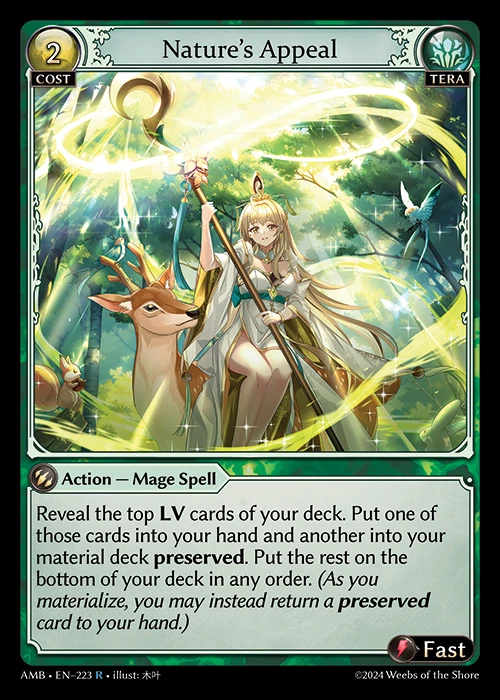 Nature's Appeal &mdash; Grand Archive TCG card