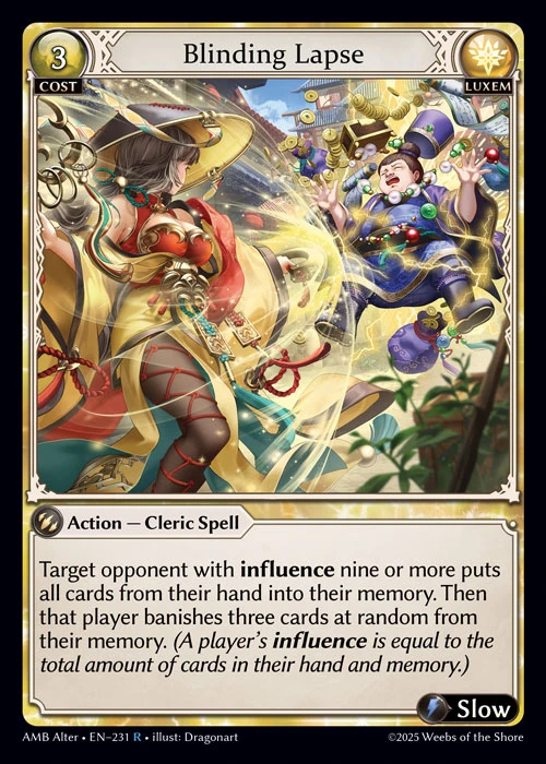 Blinding Lapse &mdash; Grand Archive TCG card