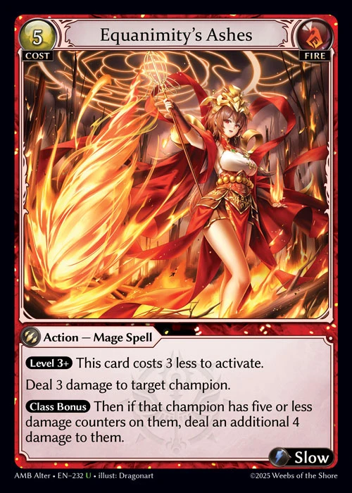 Equanimity's Ashes &mdash; Grand Archive TCG card