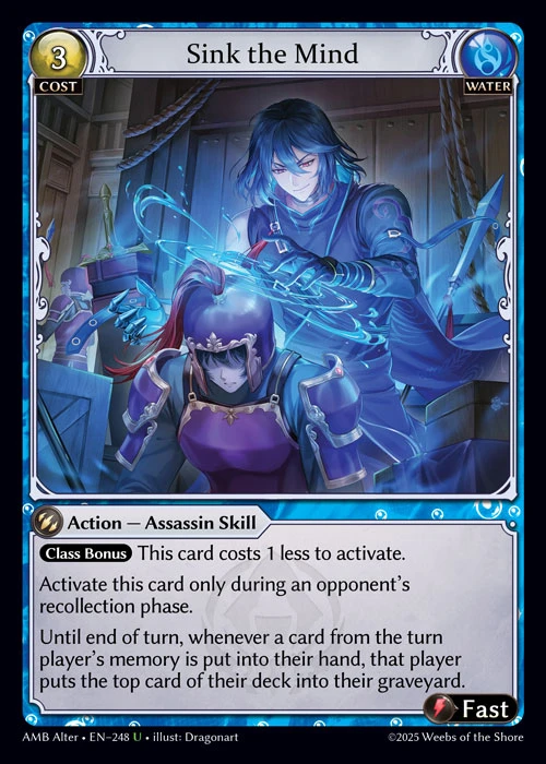 Sink the Mind &mdash; Grand Archive TCG card