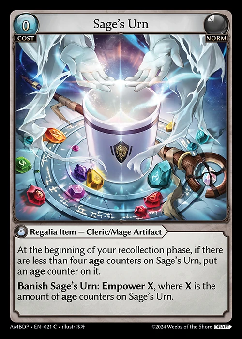 Sage's Urn &mdash; Grand Archive TCG card