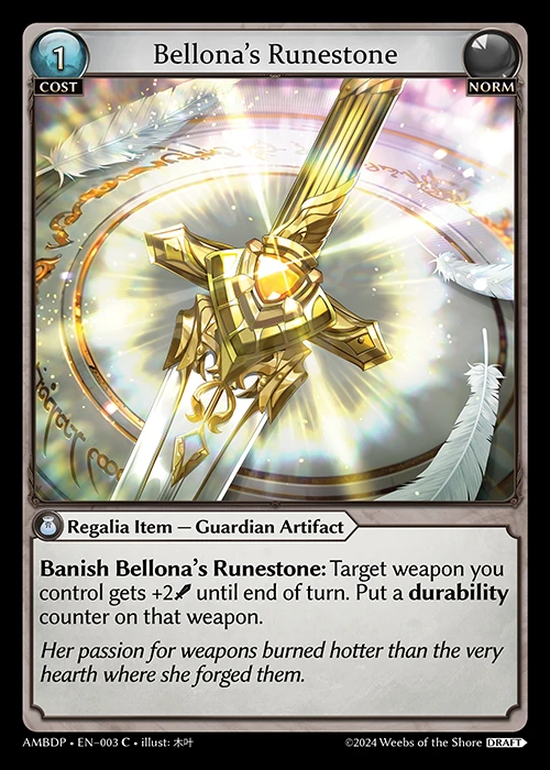 Bellona's Runestone &mdash; Grand Archive TCG card