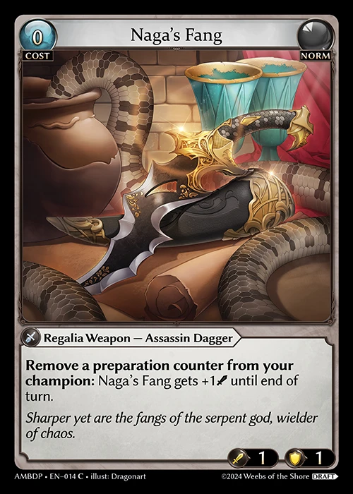 Naga's Fang &mdash; Grand Archive TCG card