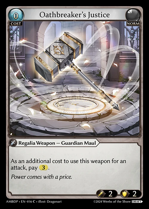 Oathbreaker's Justice &mdash; Grand Archive TCG card