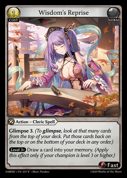 Wisdom's Reprise &mdash; Grand Archive TCG card