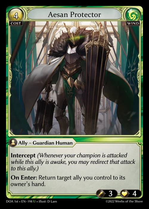 Aesan Protector &mdash; Grand Archive TCG card