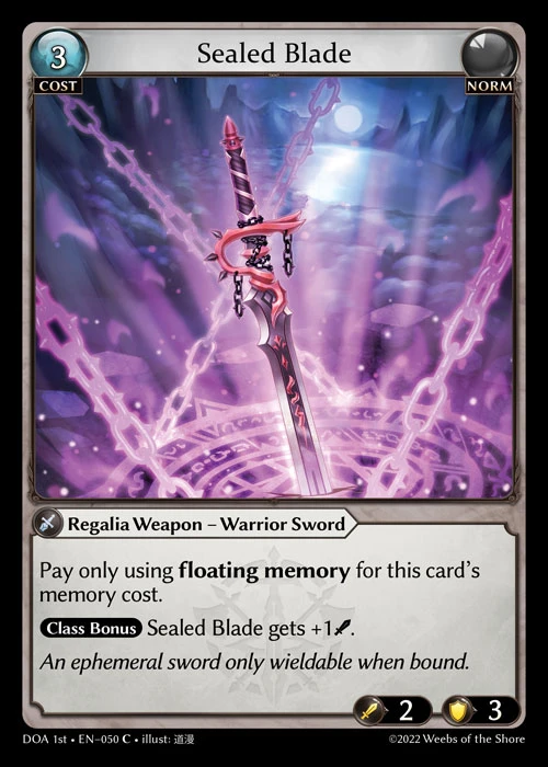 Sealed Blade &mdash; Grand Archive TCG card