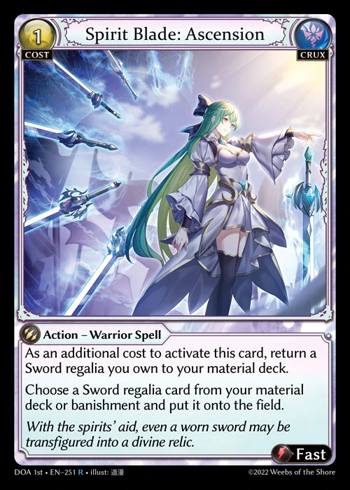 Spirit Blade: Ascension &mdash; Grand Archive TCG card