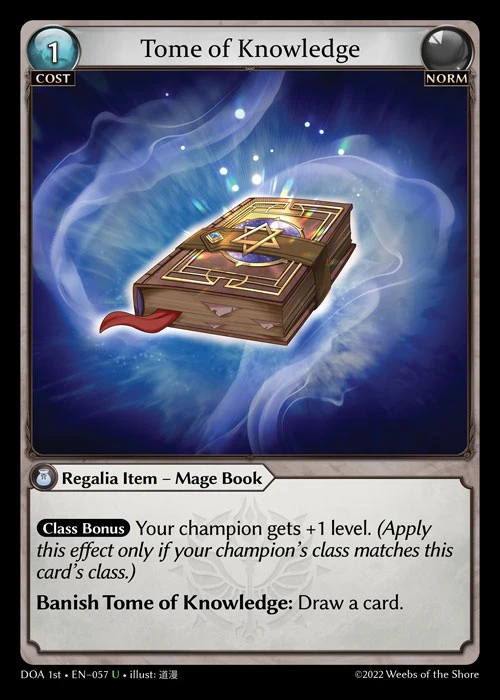 Tome of Knowledge &mdash; Grand Archive TCG card