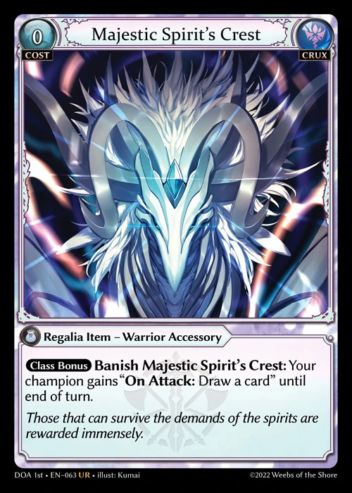 Majestic Spirit's Crest &mdash; Grand Archive TCG card