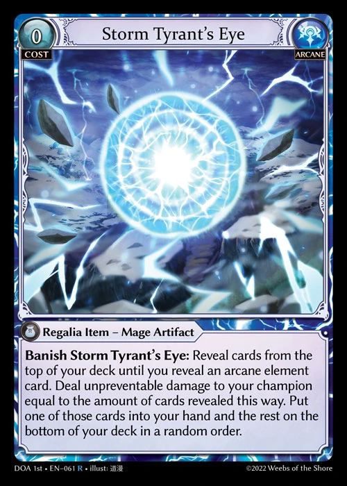 Storm Tyrant's Eye &mdash; Grand Archive TCG card