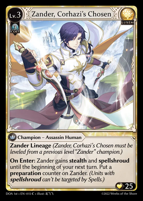 Zander, Corhazi's Chosen &mdash; Grand Archive TCG card