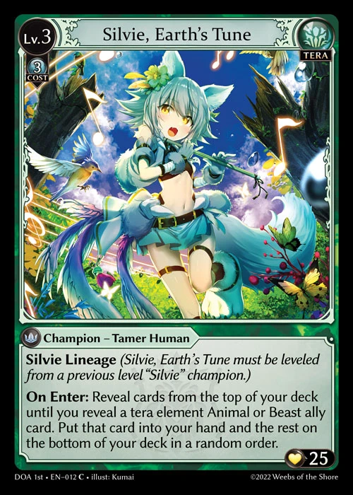 Silvie, Earth's Tune &mdash; Grand Archive TCG card