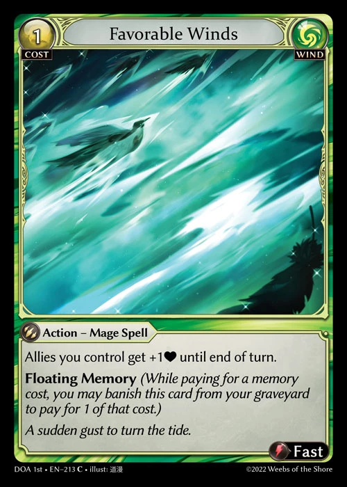 Favorable Winds &mdash; Grand Archive TCG card