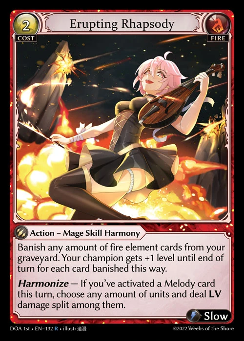 Erupting Rhapsody &mdash; Grand Archive TCG card