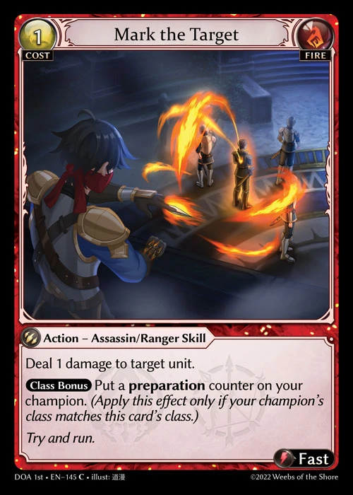 Mark the Target &mdash; Grand Archive TCG card