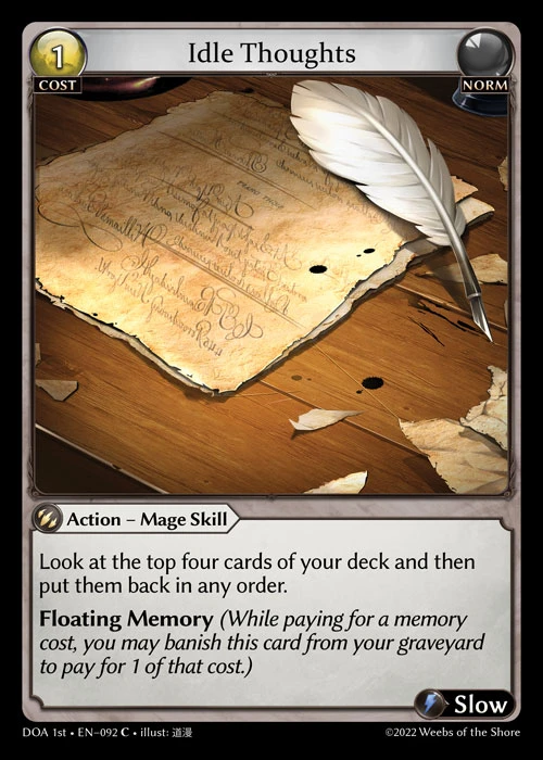 Idle Thoughts &mdash; Grand Archive TCG card